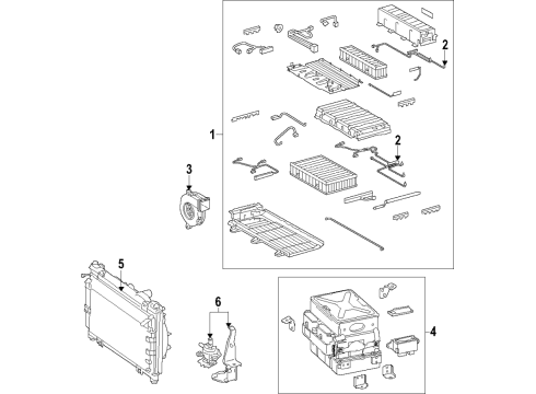 2019 Lexus LS500h Hybrid Components, Battery, Cooling System Tank Assembly, Inverter Diagram for G91H0-50010