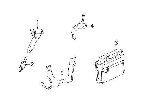 2011 Lexus RX350 Powertrain Control Bracket, Engine Control Computer, NO.2 Diagram for 89668-48090