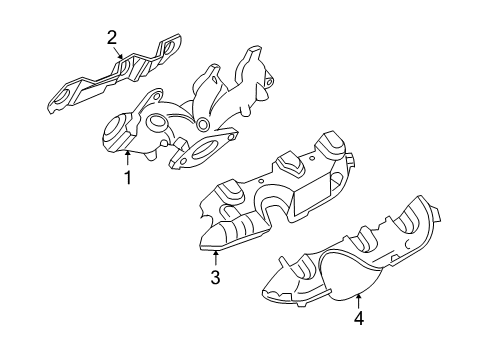 2009 Pontiac Torrent Exhaust Manifold Shield-Exhaust Manifold Lower Heat Diagram for 12575495