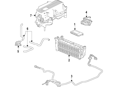 2021 Honda CR-V Hybrid Components, Battery, Cooling System HOSE, WATER OUTLET Diagram for 79725-TMA-H00