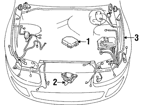 1995 Toyota Supra Wiring Harness Fuse Box Cover Diagram for 82662-14010