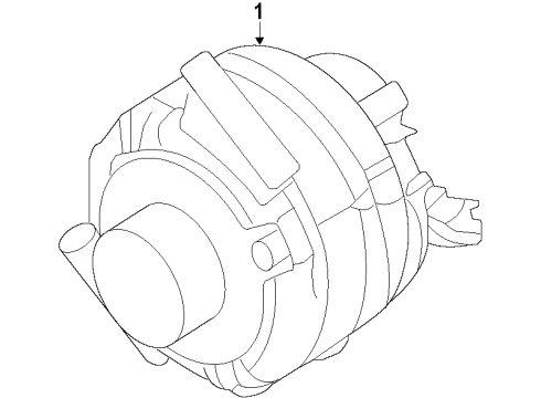 2016 Ford Escape Alternator Pulley Diagram for CV6Z-10344-A