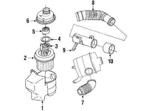 1990 Dodge Ram 50 Fuel Injection Throttle Body Gasket Diagram for MD184046