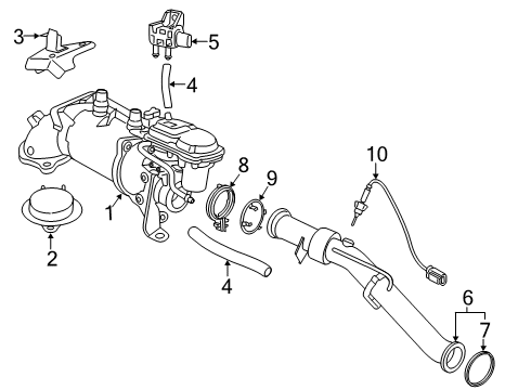 2018 BMW 540d xDrive Emission Components O-RING Diagram for 07119908708