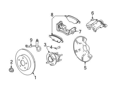 2005 Saturn Relay Brake Components Hose Asm-Rear Brake Diagram for 15899073