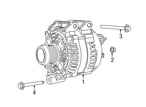 2020 Ram ProMaster 2500 Alternator Generator-Engine Diagram for 68271769AA