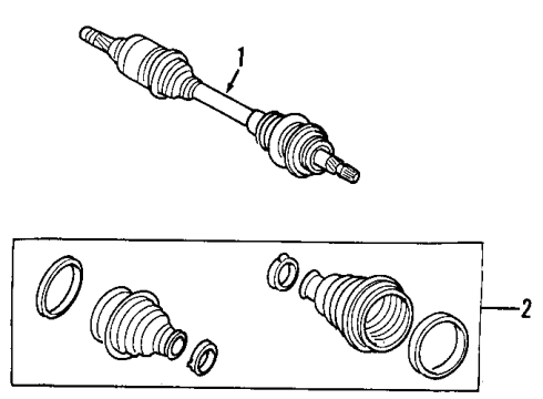 2005 Ford Freestyle Front Axle Shafts & Joints, Drive Axles Axle Assembly Diagram for 5F9Z-3B437-BA