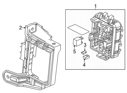 2021 Cadillac Escalade ESV Fuse & Relay Junction Block Diagram for 84823327