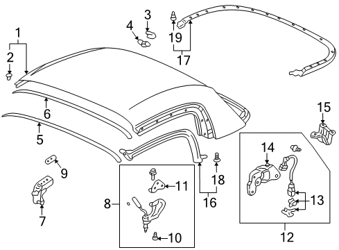 2007 Honda S2000 Top & Components Nut, Pop (6MM) Diagram for 90332-SL0-013