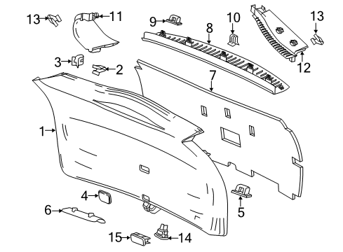 2022 Buick Enclave Interior Trim - Lift Gate Trunk Switch Diagram for 84397595