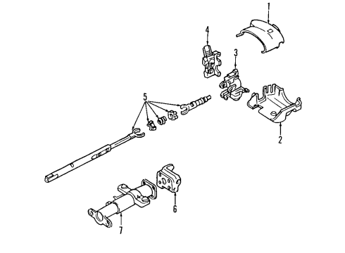 2006 GMC Canyon Steering Column, Steering Wheel Column Assembly Diagram for 15906795