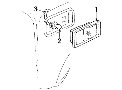 1984 Chevrolet G30 Front Lamps - Side Marker Lamps Lamp Asm-Front Side Marker Diagram for 915108