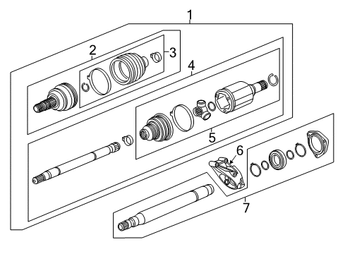 2018 Buick Cascada Drive Axles - Front Axle Assembly Diagram for 13335157