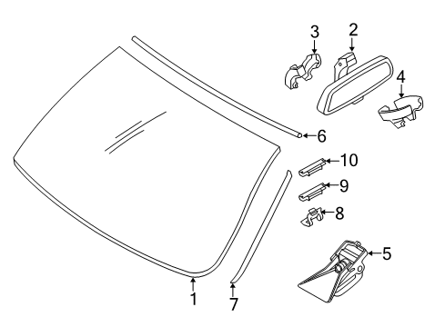 2014 BMW X5 Parking Aid Set Of Covers Mirror Baseplate Diagram for 51169275008