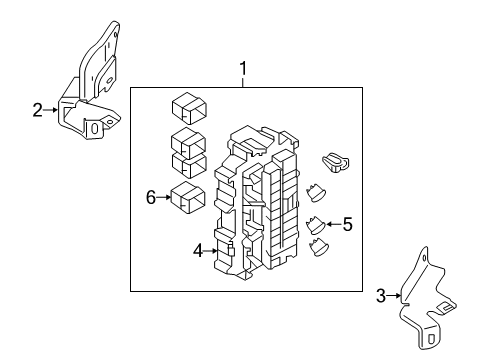 2014 Infiniti Q70 Fuse & Relay Block Junction Diagram for 24350-1PP1B