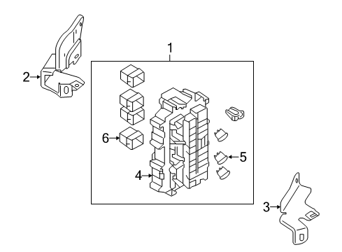 2011 Infiniti M56 Fuse & Relay Block Junction Diagram for 24350-1MA1B