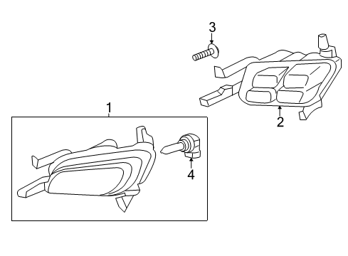 2015 Kia Optima Bulbs Front Fog Lamp Assembly, Right Diagram for 922022T650