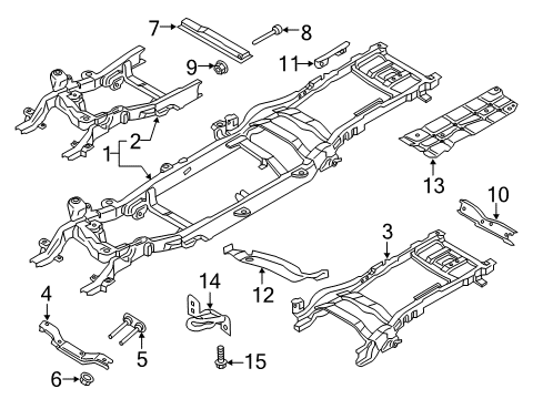 2017 Ford F-250 Super Duty Frame & Components Skid Plate Diagram for HC3Z-7E063-A