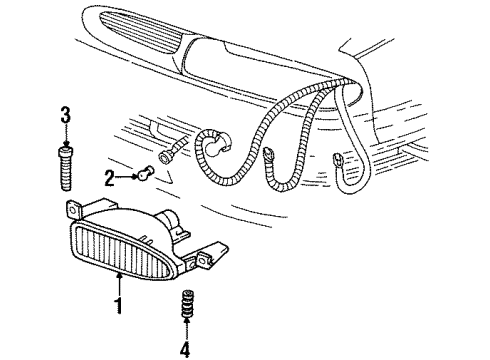 1998 Oldsmobile 88 Fog Lamps Lamp Asm-Front Fog Diagram for 5977592