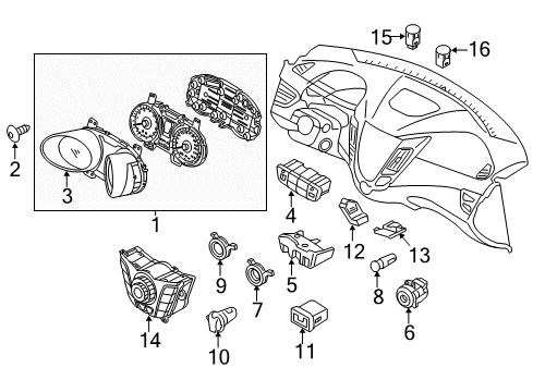 2012 Hyundai Veloster Ignition Lock Body & Switch Assembly-Steering & IGNTION Diagram for 81910-2V100