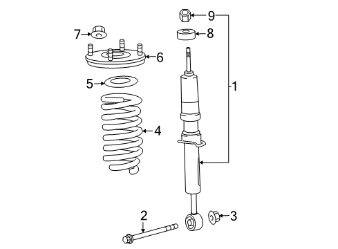 2019 Toyota Land Cruiser Struts & Components - Front Cushion Diagram for 90948-01096