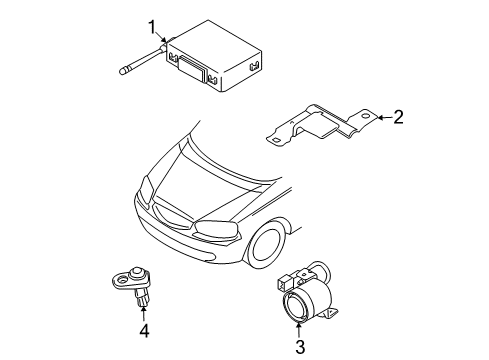 2006 Chevrolet Aveo Alarm System Switch, Hood Ajar Indicator Diagram for 96540548