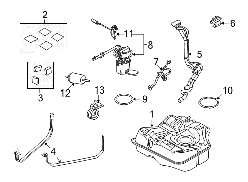 2008 Ford Focus Fuel Supply Pedal Travel Sensor Diagram for 8S4Z-9F836-B