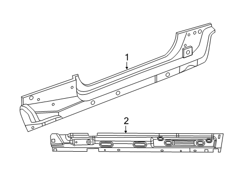 2021 Jeep Wrangler Rocker Panel SILL-Front Floor Diagram for 68303366AC