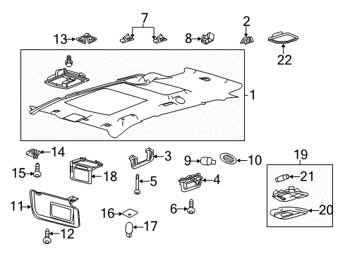 2017 Lincoln MKT Interior Trim - Roof Grip Handle Retainer Diagram for BB5Z-7850980-C