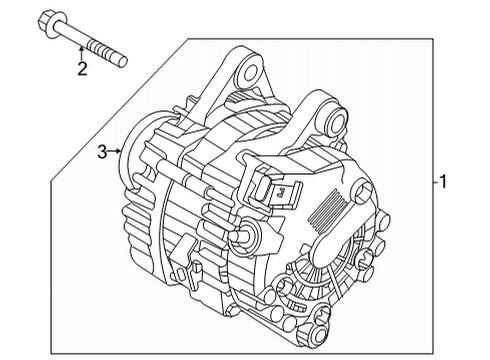 2022 Hyundai Santa Cruz Alternator Alternator Assembly Diagram for 37300-2SGD1