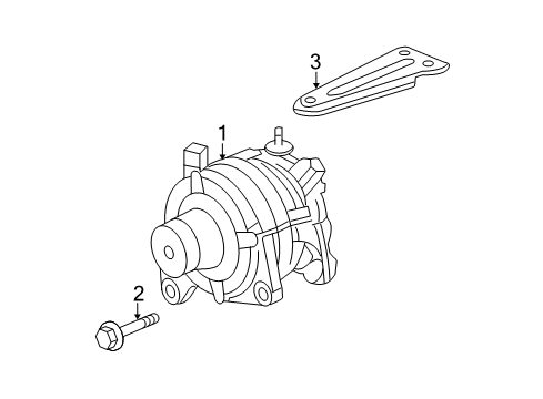 2004 Chrysler Pacifica Alternator Bracket-Alternator Diagram for 4861578AA