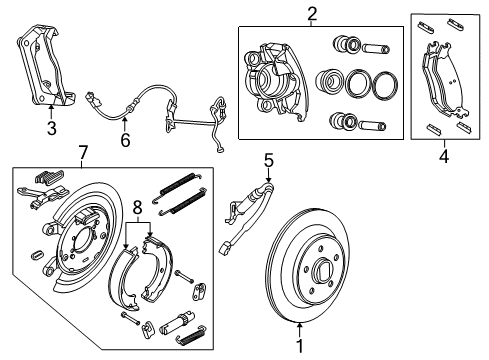 2016 Ram 1500 Brake Components Adapter-Disc Brake CALIPER Diagram for 5080566AD