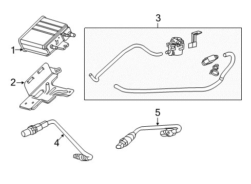 2019 GMC Yukon Emission Components Vapor Canister Diagram for 84106550