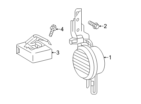 2015 Toyota Prius V Electrical Components Pedestrian Speaker Diagram for 86570-47011