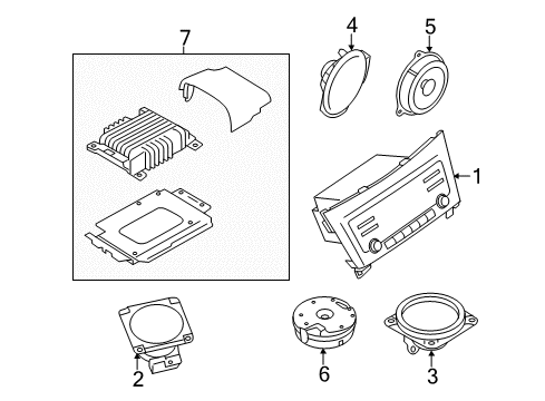 2017 Nissan Rogue Sound System Amp Diagram for 28060-4BA0C