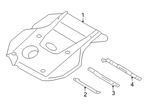 2007 Hyundai Sonata Engine Appearance Cover Bracket "B"-Engine Cover Diagram for 29242-3C100