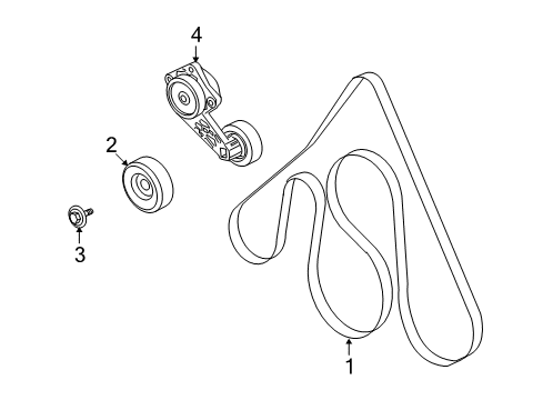 2010 Ford E-350 Super Duty Belts & Pulleys Serpentine Belt Diagram for 9C2Z-8620-C