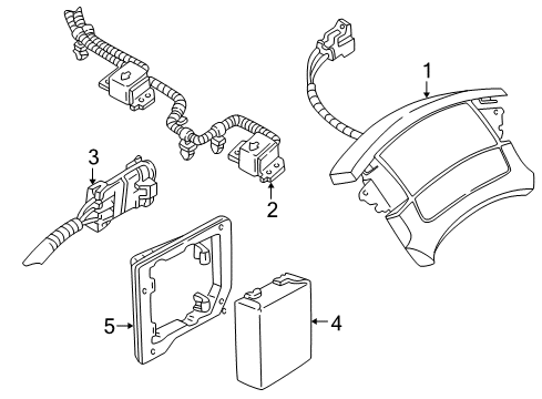 1993 Chevrolet Astro Air Bag Components Sensor Asm-Inflator Restraint Front End Sheet Diagram for 16173515