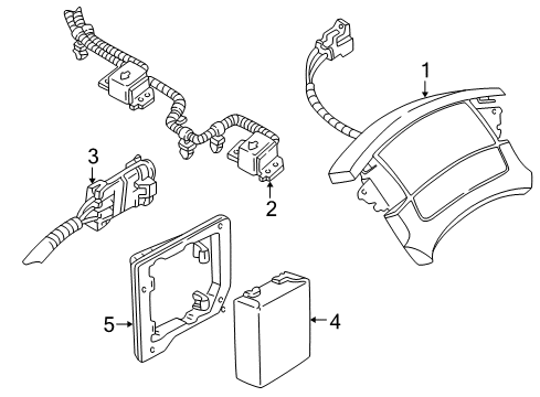 1995 GMC Safari Air Bag Components Sensor Asm-Inflator Restraint Front End Discriminating Diagram for 16218895