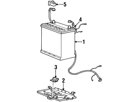 1999 Hyundai Accent Battery Cable Assembly-Battery Diagram for 37210-22101