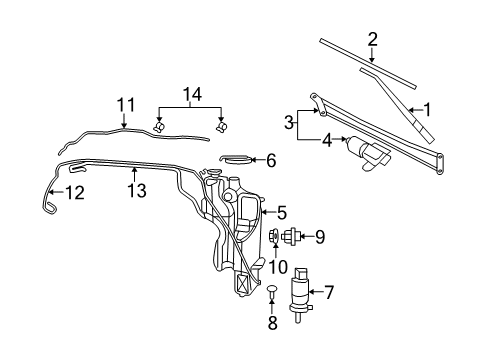 2012 Ram 3500 Wiper & Washer Components Reservoir-Windshield Washer Diagram for 5182304AG