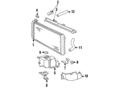 1991 Chevrolet Lumina Radiator & Components Radiator Diagram for 52454541