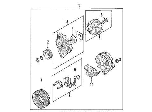 2005 Mitsubishi Montero Alternator Regulator-ALTERNATOR Diagram for MD619268