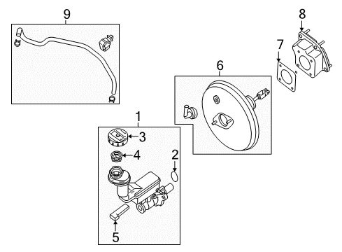 2018 Nissan Sentra Dash Panel Components Tube-Booster To Tank Diagram for 47401-3SH1A