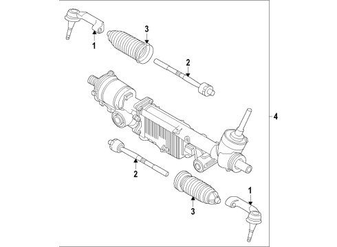 2018 Ford Expedition Steering Column & Wheel, Steering Gear & Linkage Steering Gear Diagram for KL1Z-3504-D