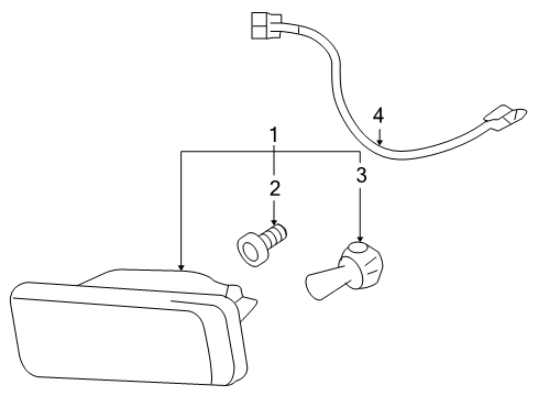 2007 Chevrolet Suburban 2500 Bulbs Harness Diagram for 15789984