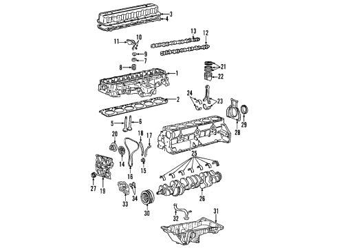 2008 Saab 9-7x Engine Parts, Mounts, Cylinder Head & Valves, Camshaft & Timing, Oil Pan, Oil Pump, Crankshaft & Bearings, Pistons, Rings & Bearings, Variable Valve Timing Mount, Trans Diagram for 89040448