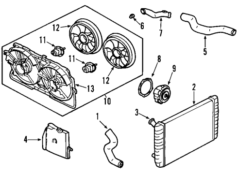 2005 Chevrolet Monte Carlo Cooling System, Radiator, Water Pump, Cooling Fan Water Pump Kit Diagram for 12371989