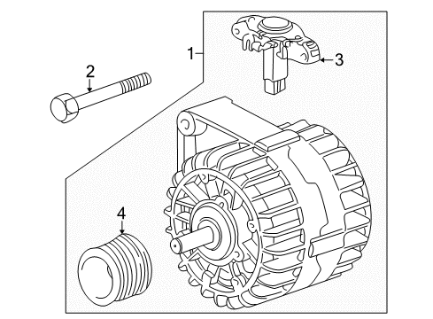 2000 BMW Z8 Alternator Pulley Alternator Diagram for 12311407707