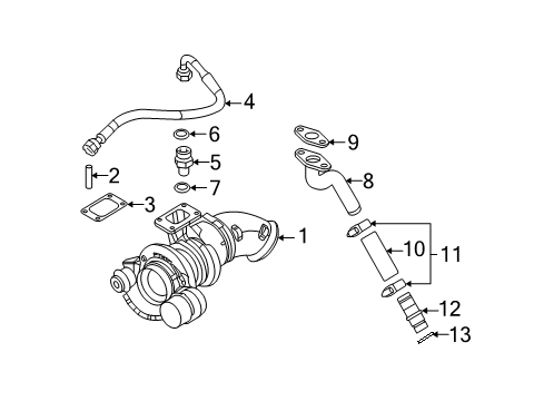 2006 Dodge Ram 2500 Turbocharger Turbo Diagram for R5143256AA